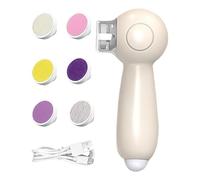 Electric Nail Trimmer for Babies, Safe Nail Filer, Babies Grinder Kit, Nail Grooming Kit Portable Manicure with 6 Grinding Heads for Babies, or Children Fingernails, Toenails, 2.17x1.77x4.53 Inches