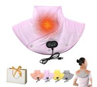 Electric Neck and Shoulder Heating Pad with Vibration, ThermaEase Pro Therapeutic Heat & Vibration Wrap for Instant Neck Pain Relief with 3 Heat Settings, Heated Necks Wrap for Women Man (Purple)