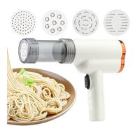 Electric Noodle Maker - Automatic Cordless Pasta Machine | Handheld Dough Presser with 5 Accessories, 304 Stainless Steel High-Power 40W Type-C Rechargeable Kitchen Tool
