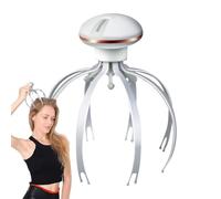 Electric Octopus Head Massager, Rechargeable Scalps Scruncher Claw, Adorable Compact Cordless Portable Stress Relief Massager for Hair Scalp Relaxation and Tension Reliefs