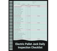 Electric Pallet Jack Daily Inspection Checklist: Pre-Operation Safety & Equipment Inspection Record for Warehouses and Facilities.