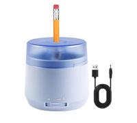 Electric Pencil Sharpener - Fast Smooth Colour Pencil Sharpening Tool, Compact Desktop Design, High Torque Motor + Blade Cutting System, Durable ABS Build Reliable Finish - For School Off