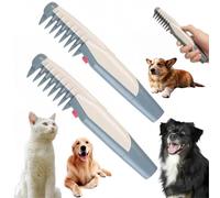 Electric Pet Dog Grooming Comb Hair Trimmer, Electric with Rotating Teeth, 2 In 1 Knot Out Removal, for All Breeds, Dogs & Cats (2pcs)