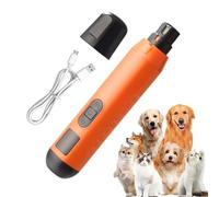 Electric Pet Nail Grinder - 5-Speed Quiet Dog Nail Grinder | USB Rechargeable Pet Trimmer with Two LED Light | Professional Electric Nails File for S/M/Large Dogs Cats | LCD Display Grooming Tool