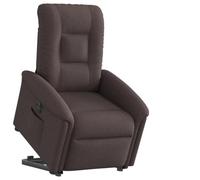 Electric Power Lift Recliner Chair for Elderly Seniors, Massage Heating, Remote Control, Soft Fabric, Brown, Adjustable Lazy Sofa with Side Pocket, 135 Degree Tilt, Easy Stand Up Assist Chair