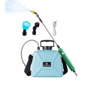 Electric Pump Sprayer, 5l Garden Sprayer, Multi-Nozzle Watering Tool with 33.86 inches, Telescopic Wand, Outdoor Plant Care for Yard, Pool, Patio, Window, Car Maintenance, Blue