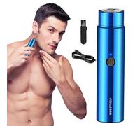 ELECTRIC RACHER - Rasoir électrique de voyage portable pour hommes et femmes, rasoir de poche rechargeable, barbe étanche à la barbe et à cheveux, charge USB, toiletteur compact et léger pour Sha