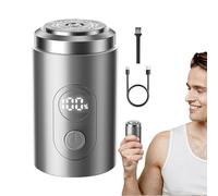 Electric Razor, Floating Head Compact Beard Trimmer, 3.23x1.41x1.38 Inches Long Battery Life, Waterproof Grooming Tool with Digital Display Ideal for Trimming and Shaping Beards
