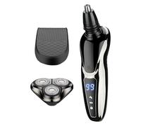 Electric Razor - Professional Hair Trimmer, Triple Blade Grooming Kit with Waterproof Shaving Head, Lightweight Rechargeable Grooming Set, Ideal for Daily Maintenance or Workplace Shifts