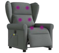 vidaXL Fauteuil électrique réglable tissu gris foncé Gris G