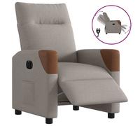 vidaXL Fauteuil inclinable électrique Taupe Tissu