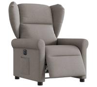 Vidaxl Fauteuil Inclinable Électrique Taupe Tissu