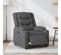 Electric Recliner Chair with Power Lift, Adjustable Footrest and Backrest, 135 Degree Tilt, Grey Fabric Upholstery for Living Room and Bedroom, Max Load 110kg, Comfortable Lounge Chair for Relaxation