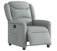 Electric Recliner Chair with Power Lift and Massage, Grey Fabric Living Room Reclining Sofa for Elderly, Home Theater Seat with Adjustable Positions, USB Ports, Side Pocket and Remote Control
