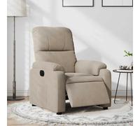 Electric Recliner Chair with Power Lift and Massage, Taupe Microfiber Fabric, Adjustable Headrest and Lumbar Support for Living Room and Bedroom, Comfortable Home Theater Seating with Cup Holders