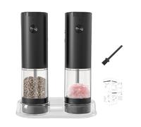 Electric Salt And Pepper Grinder, Refillable Salt And Pepper Grinder, Battery Powered Pepper Mill, Adjustable Coarseness Grinder, Battery-Powered, Refillable Peppercorn Crusher For Kitchen BBQ