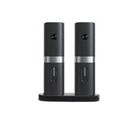 Electric Salt And Pepper Grinder Set Rechargeable Salt Pepper Mill with Charging Base Led Light Adj Tw