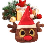 Electric Santa Hat with Lights - Interactive Party Headwear | Soft Plush Hat with Colorful Led Lights and Built-In Music, Fun Holiday Accessory for Birthday Celebration New Year, 20x20x40cm Multicolor