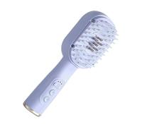 Electric Scalp Massager - Red Light Comb | Rechargeable Hair Brush | 3 Vibration Levels, Red And Blue Light Modes, Cordless Portable Design, for Home Travel & Salon Use, 500mAh Rechargeable