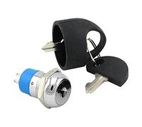 Electric Scooter Ignition Lock, Key Ignition Button, Zinc Alloy Secure Lock, Anti-Theft Design for Commuters, Beginners, Professionals, Outdoor Transportation, Workshop