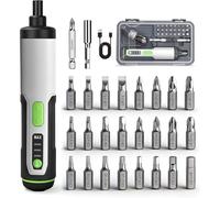 Electric Screwdriver Cordless Power Screwdrivers Set Tool Kit 25 Bits 3 Torque Settings for Furniture Bike Repair Tool