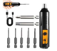 Electric Screwdriver Set - Mini outil de réparation portable, 6 couples, lot de 6 couples, comprend plusieurs bits, Compact Electric, Precision Repair Tools for Small Projects, Electronics, Compute