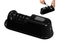 Electric Sharpener - 3-Stage Automatic Kitchen Cutter And Scissor Sharpeners | Serrated Cutter Sharpener Kitchen Tools For Home Apartment Restaurant Camping Family Beginner Chefs