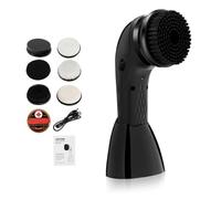 Electric Shoe Shine Kit polisseuse automatique avec USB | Pinceau multifonction pour chaussures en cuir, sièges de voiture, sacs à main, chaussures de bureau Outil de nettoyage, Noir , Voir