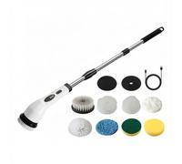 Electric Shower Scrubber - 120cm Adjustable Floor Cleaning Brush | Rechargeable Bathtub Cleaner Brush | Cordless Floor Scrubber for Home Bathroom Kitchen Shower Living Room Countertop Bathtub