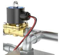 Electric Solenoid Valve DN8/10/15/20/25/32 Normally Closed Pneumatic For Water Oil Air 12V 24V 220V 1/4" 3/8" 1/2" 3/4" 1"(2W-040-10 DN10,AC220V)