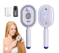 Electric Spray Air Cushion Comb for Women, Multi-Functional Massage Spray Comb Features a Refillable Water Tank, Electric Liquid Spraying Hair Brush with Red Light,for Home Spa Hair Cleaning (Purple)