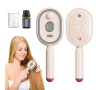 Electric Spray Air Cushion Comb for Women, Multi-Functional Massage Spray Comb Features a Refillable Water Tank, Electric Liquid Spraying Hair Brush with Red Light,for Home Spa Hair Cleaning (Pink)