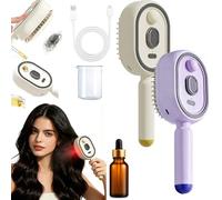 Electric Spray Air Cushion Massage Comb for Women, Portable Cordless Tool for Smoothing Styling & Frizz Control, Air Cushion Massage One-Click Self-Cleaning Comb (2pcs-c)