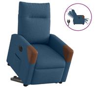 vidaXL Sta-op-massagestoel elektrisch verstelbaar stof blauw3324036 Bleu G