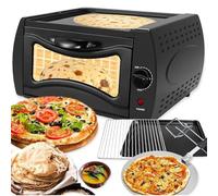 Electric Tandoori Oven & Pizza Maker - 15L Countertop Pizza Oven with Disk & Clamp, Adjustable Temperature Control - Perfect for Roasting Baking Grilling