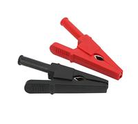 Electric Test Clips 10pcs | 30A 1000V Brass Clips with 4mm Hole & 20mm Opening | Red & Black Copper Testing Clamps for Electrical/Circuit/Electronics Testing