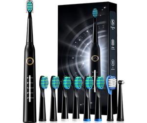 Electric Toothbrush for Adult, Sonic Toothbrushes with 8 Brush Heads 40000 VPM 5 Modes, Sonic Toothbrushes Fast Rechargeable 4 Hours Last 30 Days