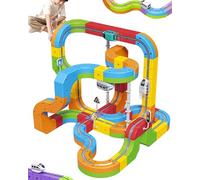 Electric Train Set, Circuit de Train électrique Flexible,Circuit Train Électrique Enfant, Track Gravity-Defying 3D Embedded Layouts & Motorized Car, STEM Learning Gift for Kids 3+ (101PCS)