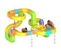 Electric Train Set Flexible Race Track, Circuit Train Électrique Enfant, Circuit de Train 3D Construire avec Modules 3D Défiant la Gravité, Cadeau Christmas dès 3 Ans (167PCS)