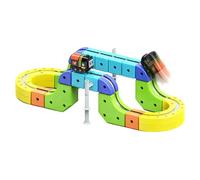 Electric Train Set Flexible Race Track, Magnetic Track Car Toys, DIY Car Tracks Set, Anti-Gravity Driving, Easy Assembly, Best Gift for Boys and Girls (65PCS)