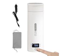 Electric Travel Mug,Travel Electric Heated Mugs 12V | Temperature Control Mug with LCD Display, 400ml Travel Cup,