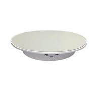 Electric Turntable, 360 Degree Motorized Rotating Display Stand with USB Charging Port, Adjustable Speed and Quiet Without Noise, 8kg Load(White)
