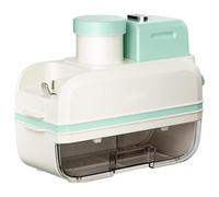 Electric Vegetable Chopper, Multifunctional Vegetable Shredder, with 4 Blades, Transparent Container, Removable Motor, for Onion, Potato, Carrot | Make Chips, Salad, Crinkle-Cut Chips