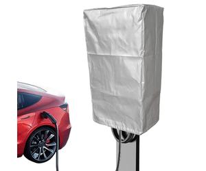 Electric Vehicle Charging Station Rain Cover | Oxford Cloth, Silver, Outdoor/Indoor Column Charging Pile Shelter, Windproof Waterproof Roof, Protects EV Chargers, Small 25x35x70cm & Large 35x50x70cm