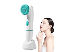 Electric Vibration Scrubber, Ultrasonic Face Massager, Facial Cleansing Brush, 6.3x1.18in Double Head Skin Care Tool for Gentle and Effective Exfoliation