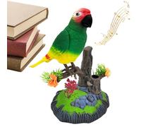 Electric Voice Parrot - Talking Electronic Bird, Realistic Parrot Motion Sensor, Chirping Toy | Interactive Figurine for Kids Boys Girls Adults Home Desk Room Den Office, 1*Set