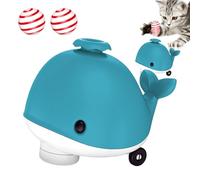 Electric Whale Floating Ball Toys, Cute Float Game Flexible Wheels, Music, Cooling Fan and Balancing Blowing Play for Kids, Pets, Indoor Fun, Playroom, 5.63x4.06x4.72 Pouces