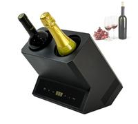 Electric Wine Chiller Decanter, Refroidisseur De Vin Simple Ou Double Bouteille, Température Réglable 5-18°C, Commande Tactile, Refroidisseur Électrique Portable Pour Vins Rouges Blancs Double bottle
