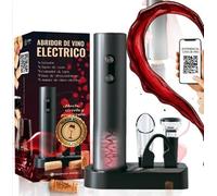 Electric Wine Opener, Tire-bouchon electrique, cadeau original pour homme Christmas, Automatic Bottle Opener with Accessories: Foil Cutter, Aerator, Pourer, Base, Electric Corkscrew