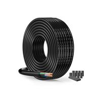 Electric Wire 24 AWG 4 Conductors 15MLow Voltage Cable 5V/12V/24V/300V Tinned CopperDurable Flexible PVCIdeal for Home Renovation,LED Strips and Garden